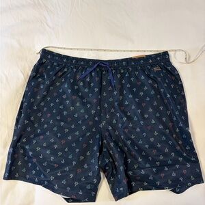 Men's RIPZONE Navy Palm-Print Swim Shorts